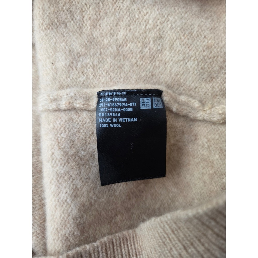 UNIQLO Comptoir Lightweight Lambswool Sweater Beige Women's M French Girl Style - Picture 4 of 7